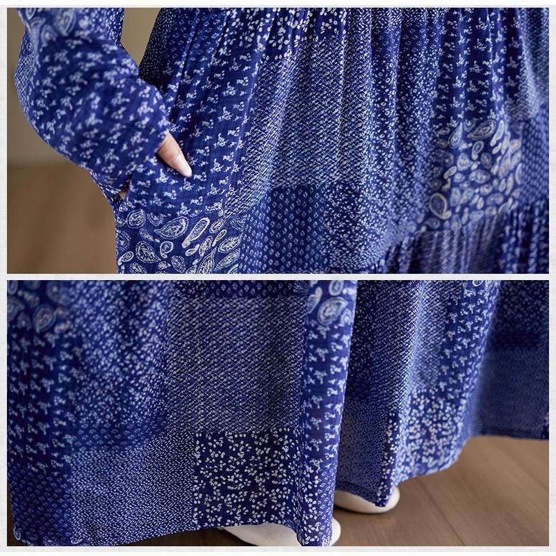 DIMANAF New 2026 Women Plus Size Spring Summer Beach Long Dress Lady Loose Oversize Maxi Print Floral Dresses