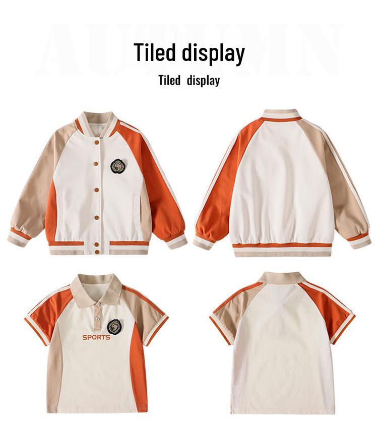 Młodzieżowy Zestaw Sportowy Wiosna & Jesień - 3-częściowy Mundurek dla Uczniów Szkoły Podstawowej, Gimnazjum i Przedszkola