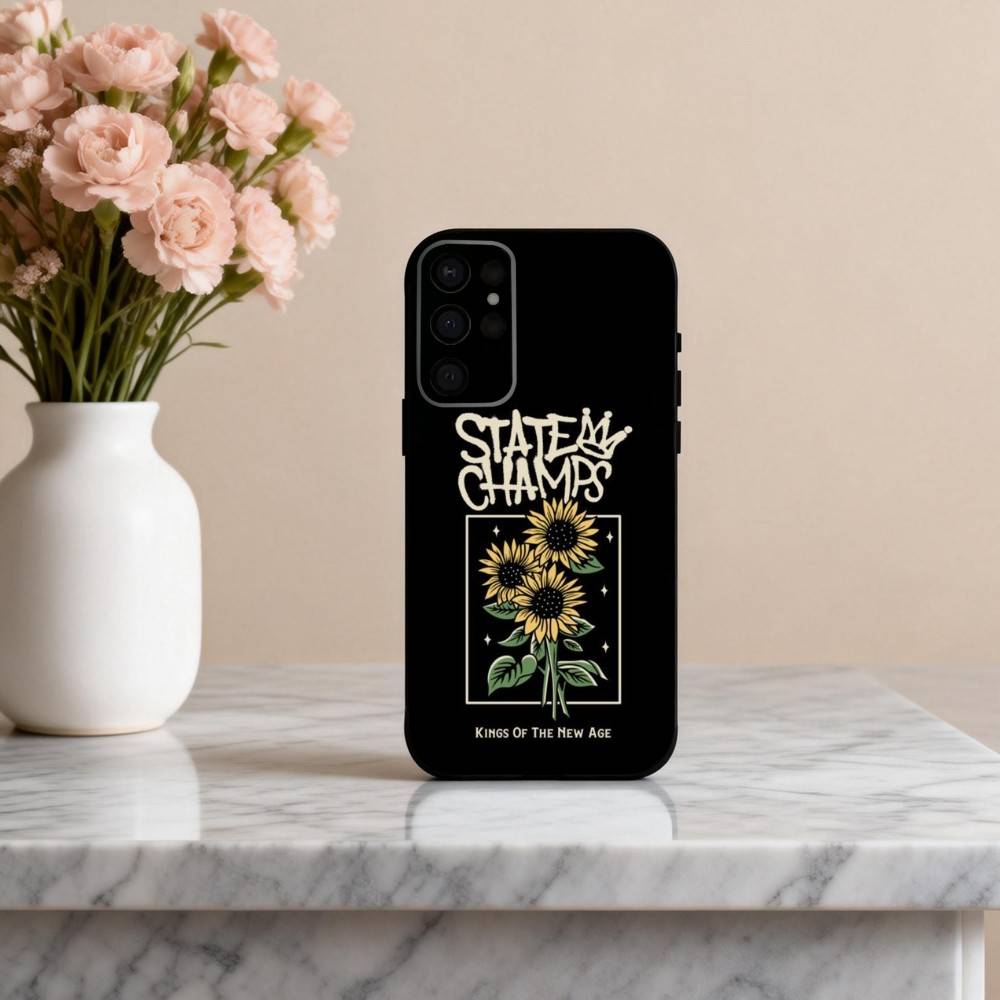 Rock S-State C-Champs Band Phone Case For Samsung S25,24,23,22,30,21,10,9,Ultra,Plus,Lite,FE,4,5 G Soft Black Case