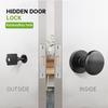 Nyckellös/Nyckelhål Dold Dörrlås Zinklegering Sekretessdörrhandtag Set Osynligt Skjutdörrshandtag Mekaniskt Lås