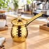 Stainless Mini Cooking Pot Lidded Hammered with Lid Colored 200ML