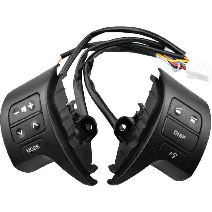 Switch Multifunction Steering Wheel Button 84250-02200, Push Button Actuator, Matte Black, Bluetooth, Fit for Toyota Corolla ZRE15 2007-2009 Steering