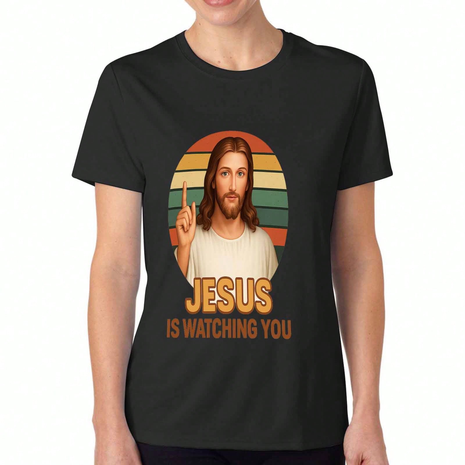 Jesus For President 2024 Women s Cotton T Shirt, Premium Print, Durable, Casual Fashion. Election Hope Graphic Tee. FaithInspired Design For Political S разноцветный