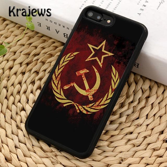 Krajews New Style Russia Soviet Flag Soft Phone Case Cover For iPhone 17 Air 16 15 14 plus 11 12 13 pro max coque Fundas