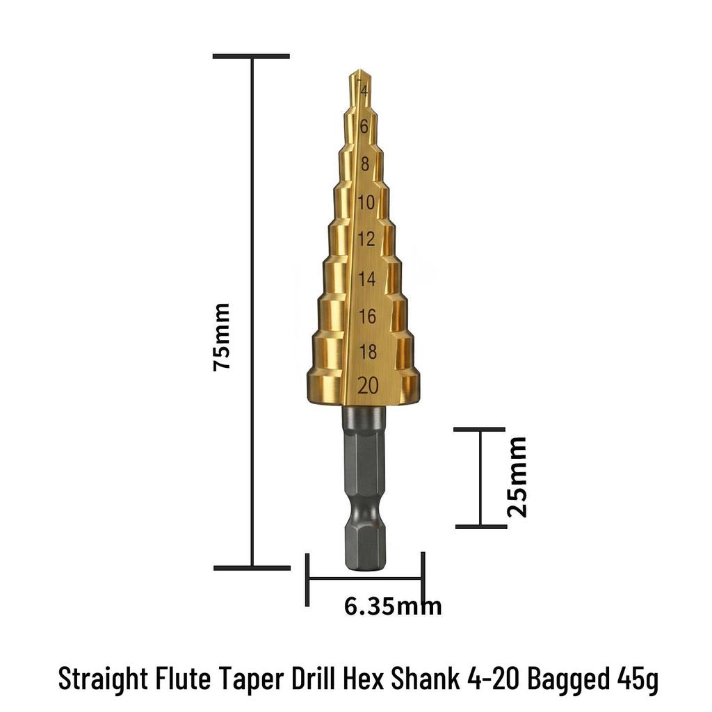 High-Efficiency Hex Shank Pagoda Drill Bit Set for Woodworking – Durable Hole Openers & Expanders