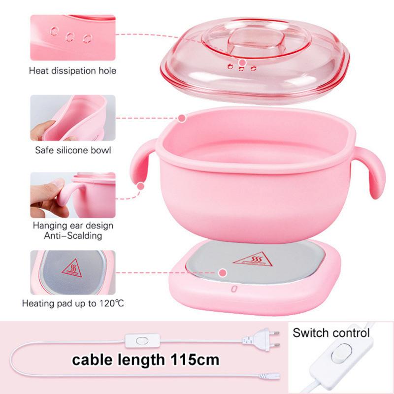 Scaldacera Pieghevole Macchina per Depilazione a Cera Scaldacera in Silicone Portatile 400 ml Epilatore per Corpo Spa Pentolino per Cera Paraffinica per Viaggio