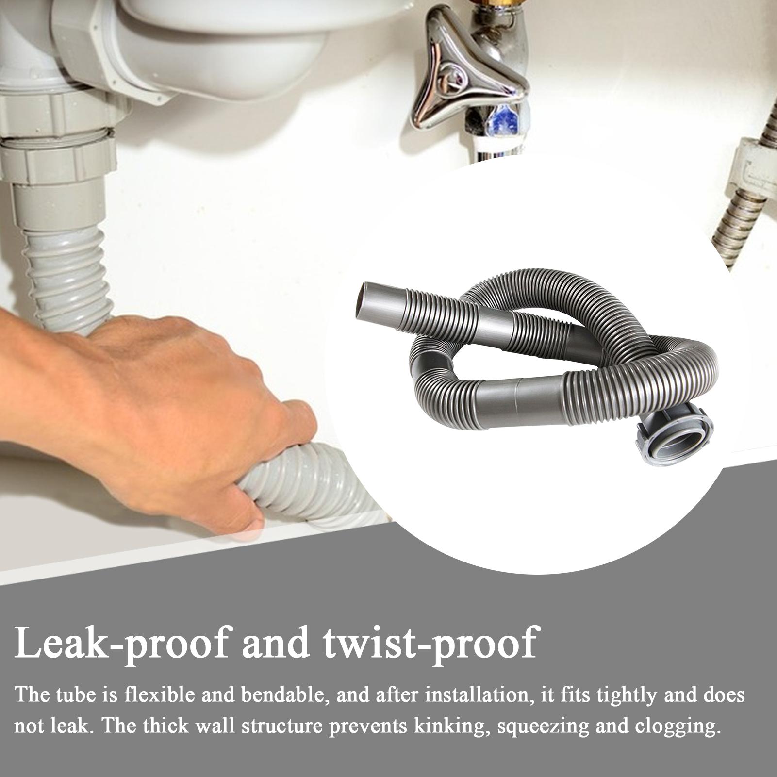 

1pcs Expandable Flexible Kitchen Sink Sewer Pipe Bathroom Drains Tube Wash Basin Plumbing Rainwater Down Spout Hose CN