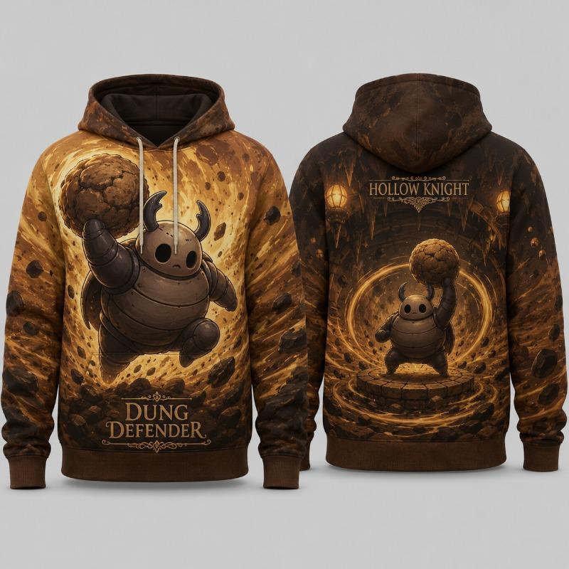 Mens Dark Fantasy Pure Vessel Knight 3D Print Hoodie Polyester Pullover Long Sleeve Gothic Gamer Streetwear Sweatshirt