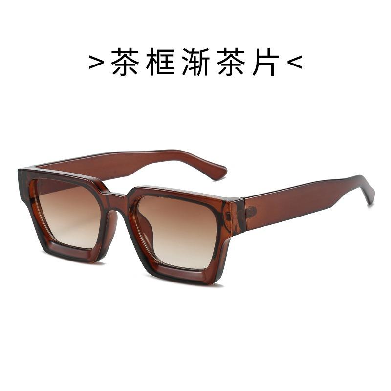 2024 New Arrival Fashion AC Lens Classic Cool Big Frame Glasses Retro Punk Thick square Frame Sunglasses for Women Men