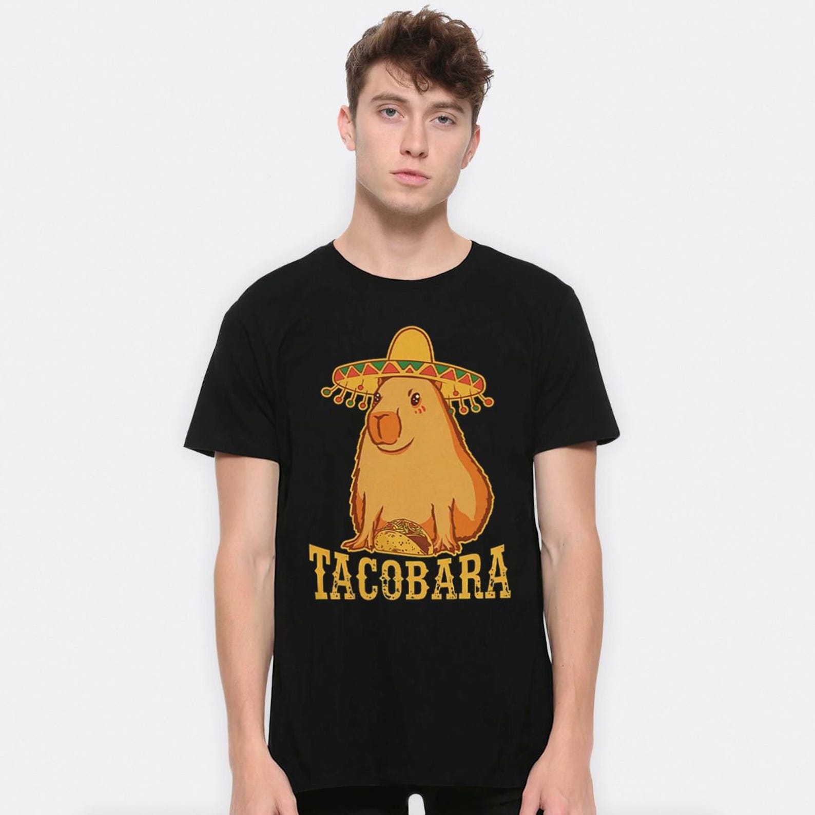 Tacobara Capybara Funny T-Shirt, Men s and Women s Sizes Tee (FRZ-452008) 4XL