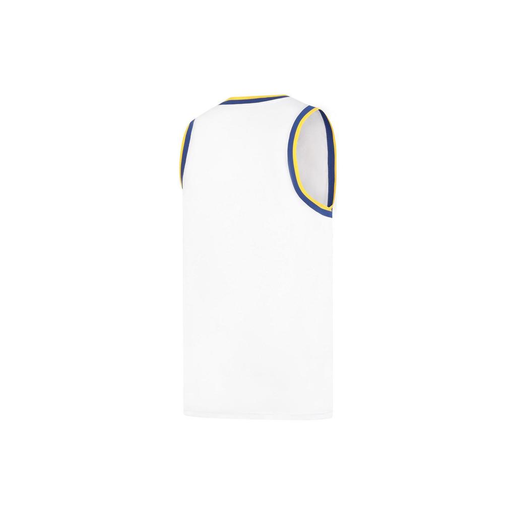 LiNing Professional Basketball Series Logo Print Breathable Competition Basketball Suit Men Basketball Suit White AATU017-11