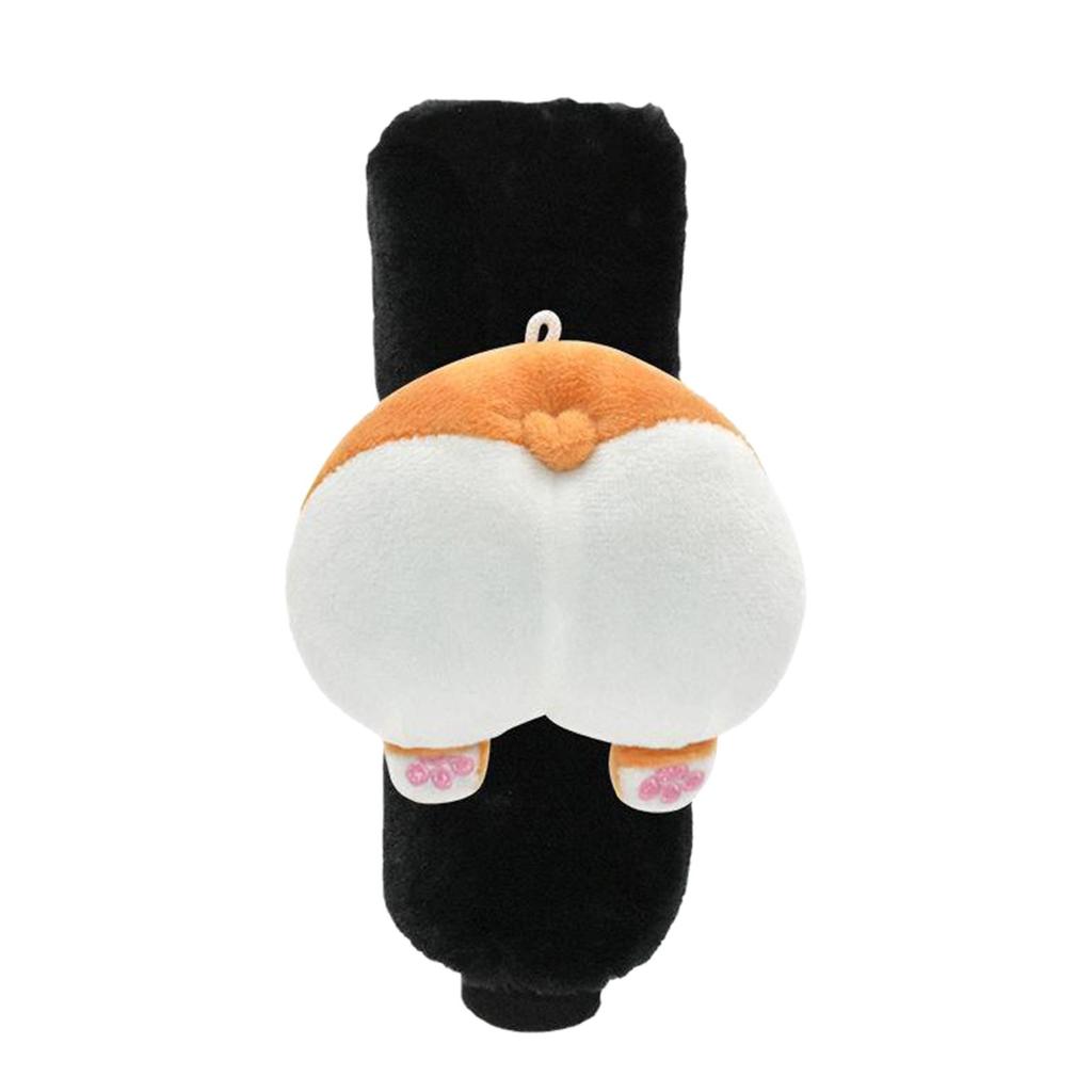 Car Knob Cover Cute Decorative Plush Corgi Arse Cartoon Handle Handbrake