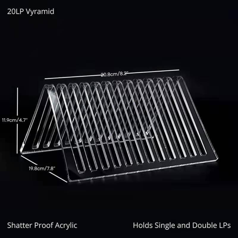Acrylic Vinyl Record Display Shelf Storage Rack 12-channel CD Disc Storage Holder Stand Triangular Albums Organiser