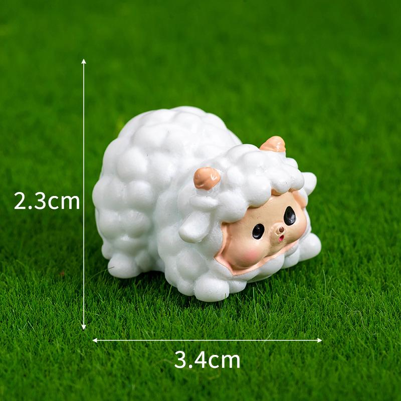 

Микропейзаж Милая хлопковая фигурка ягненка Садовые украшения Аксессуары Детский дом Машина Настольные маленькие украшения Cotton Lamb