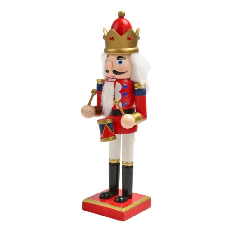 Collectible 25cm Wood Nutcrackers Figurine Handmade Tabletop Decoration Stylish Desktop Statue Ornament for Party Use