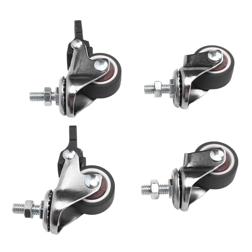 4 ks Kolečko s M6x15mm závitovým dříkem 1 palec Průměr TPR Kolečko pro vozík Pracovní stůl