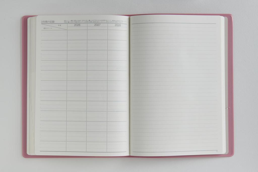 Takahashi Planner April Desk 950 2026, Start, A5, 3-Year Journal, Pink, No.