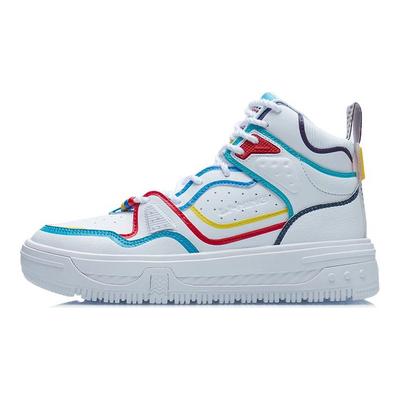Li Ning Domain Specific Territory Travel High Top Skateboard Shoes Women's White AGCR432-2