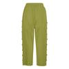 Women's Casual Patchwork Button Seven-Point Pants - 2024 Spring/Summer Collection