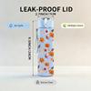 1PC Autumn Dry Fall Leaf Scatter Print 750ml Color Plastic Sports Water Bottle Leakproof Flip Straw Lid Suitable for Sports Office Home Use