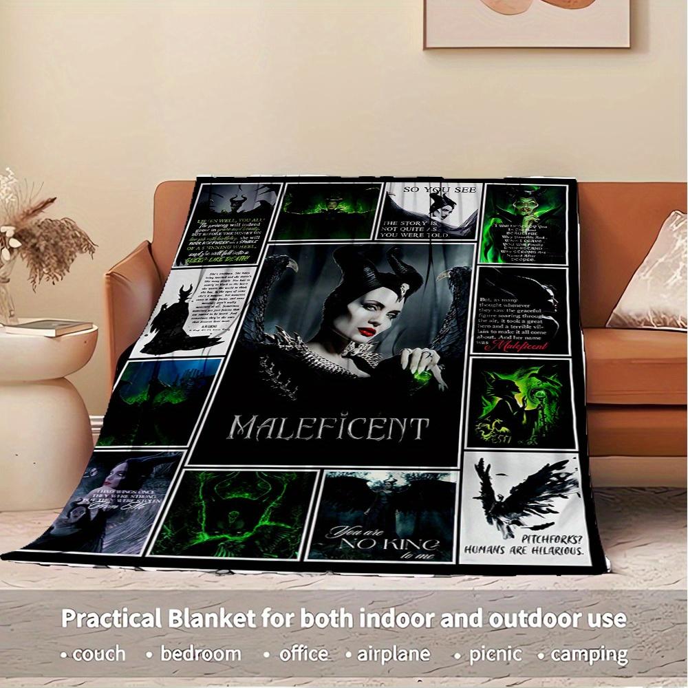 1pc Flannel Maleficent Poster - Perfect for Bedding Throw Blanket, Couch Cover, Gift Idea, Home Decor, Wall
