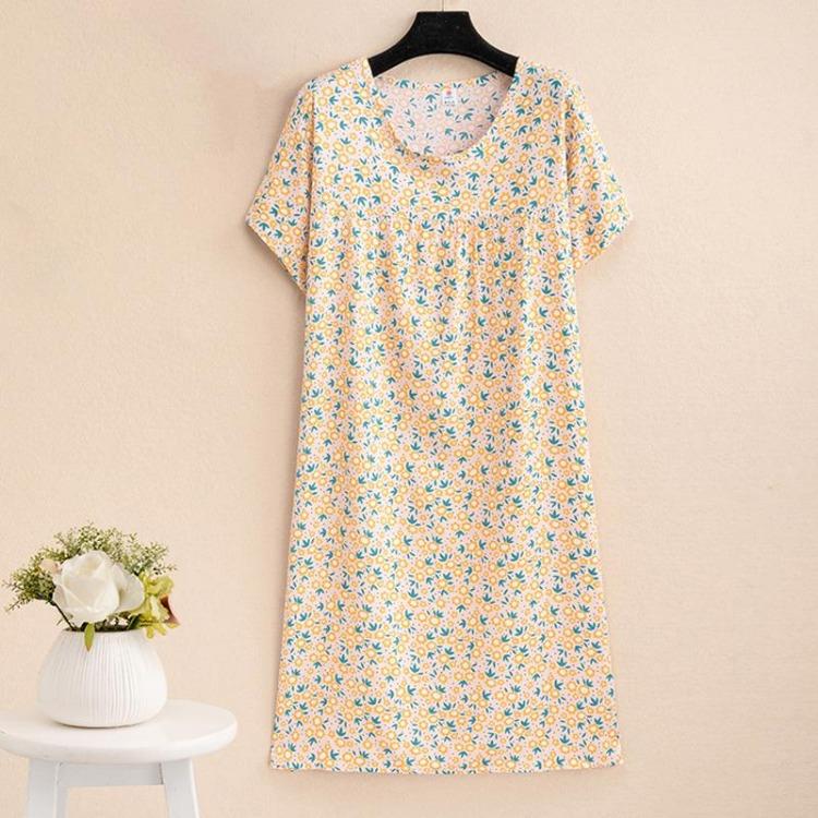Elegant Summer Loose Long Dresses Women Oversize Short Sleeve Dress