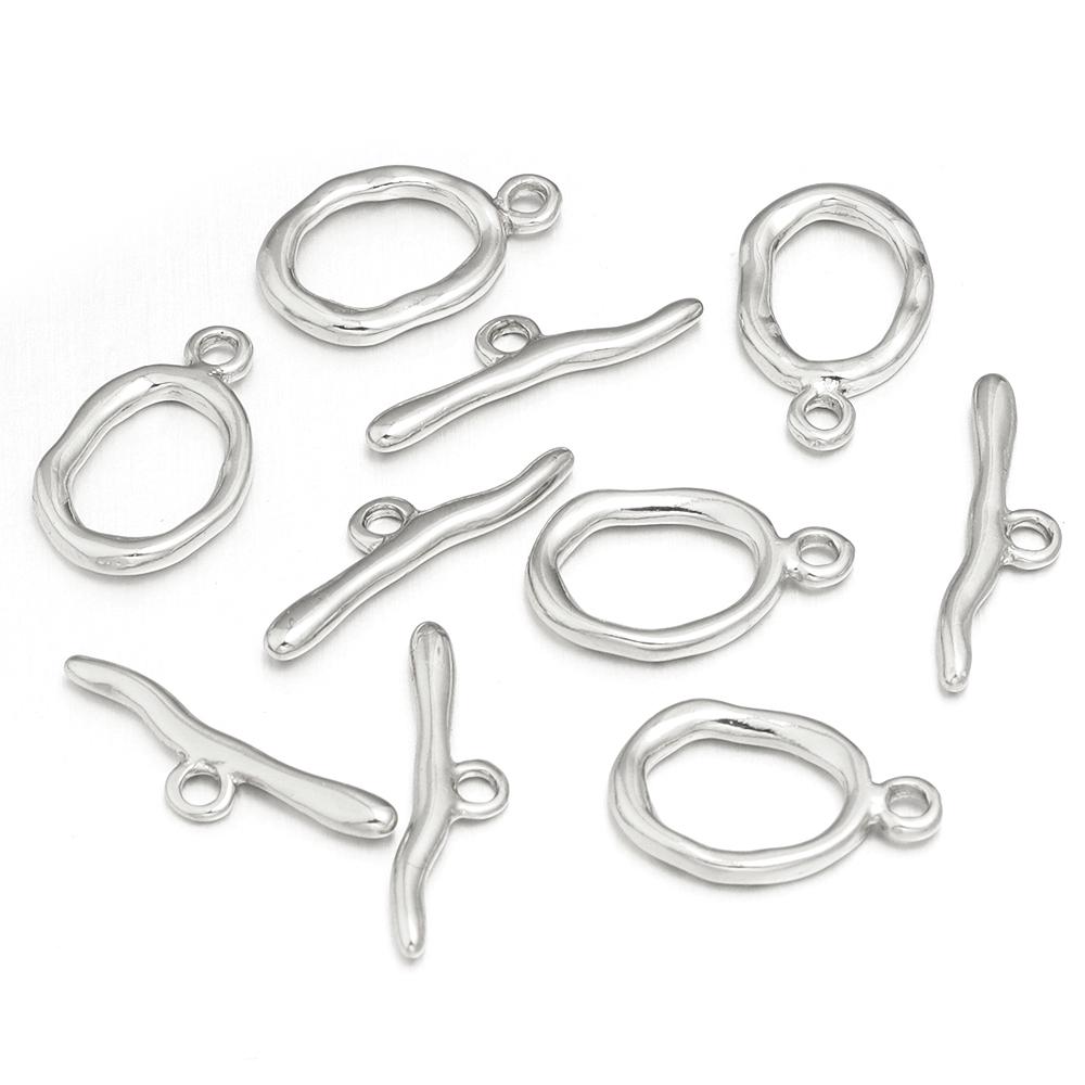 4-5Sets/Lot  Metal OT Clasps Connectors For Bracelet Necklace DIY Toggle Clasps Buckle Jewelry Making Supplies Connectors