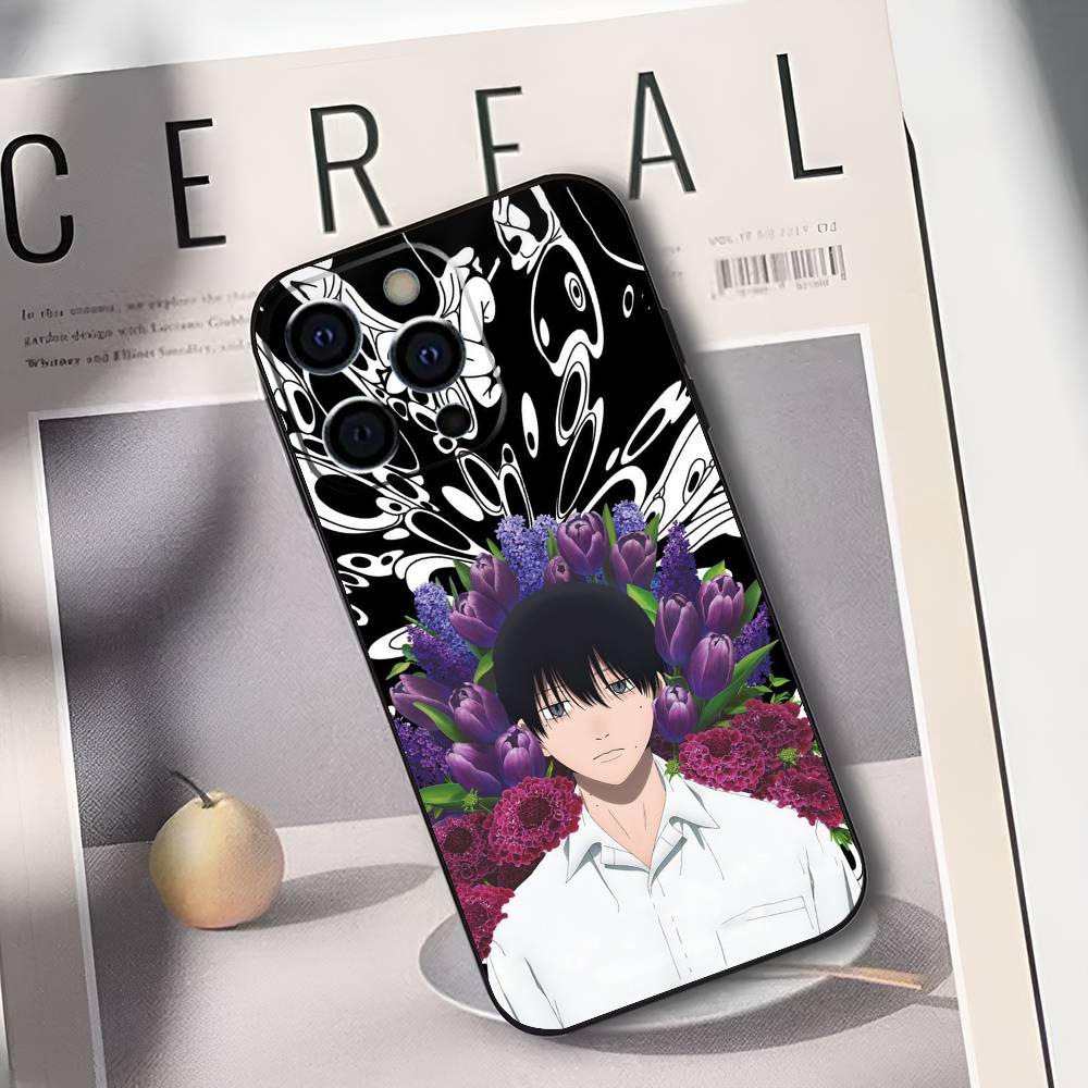 Summer Hikaru D-Died Black Silicone Soft Phone Case for iPhone 17/16/15/14/13/12/11/Plus/Pro/Max/Plus/XS