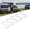5 Stück Wohnmobil Markisenhaken S-Form Edelstahl Silber Universal Wohnmobil Komponenten