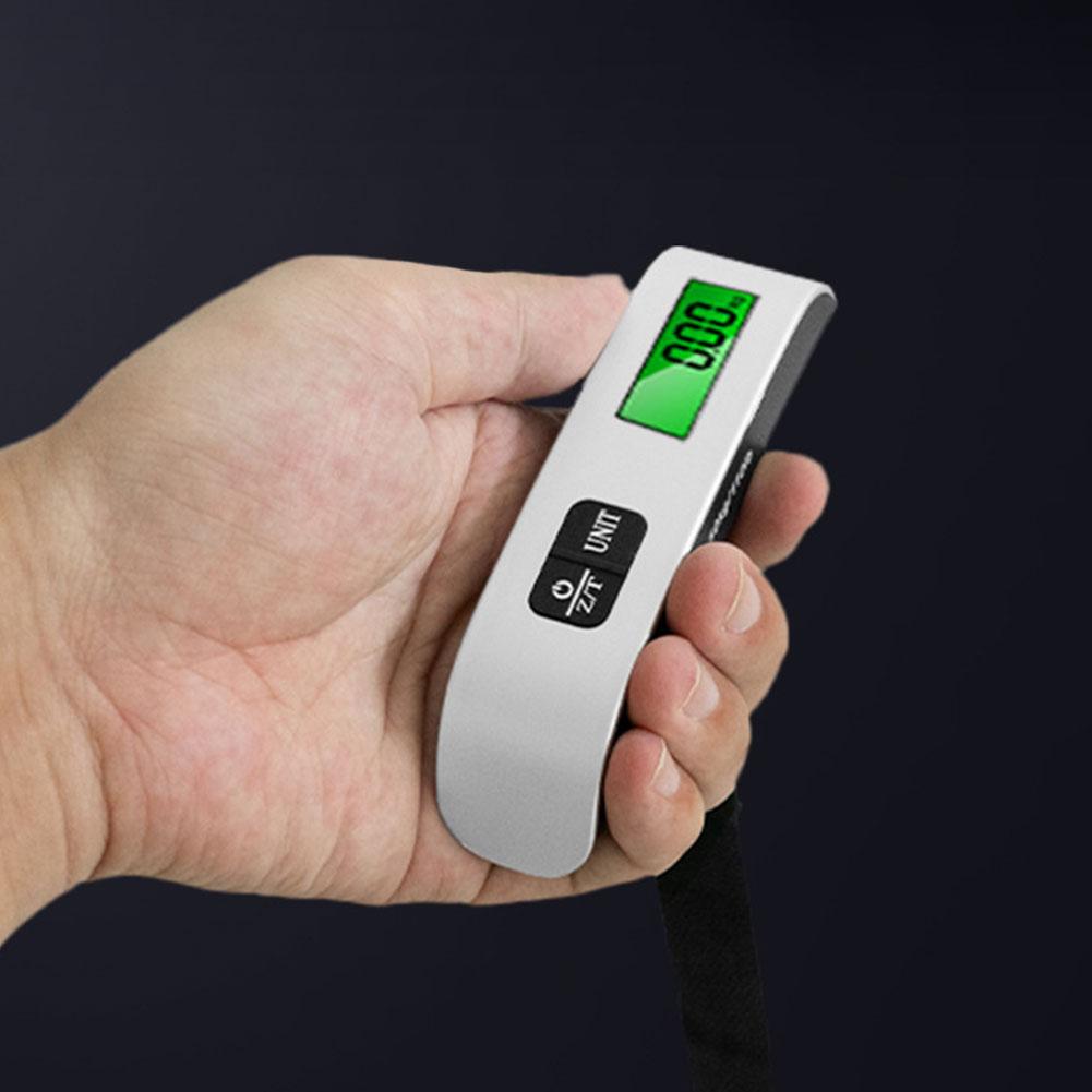 50kg/110lb Electronic Hanging Suitcase Travel Weighs LCD Display Pocket Electronic Suitcase Travel Scale Hand Luggage Scale