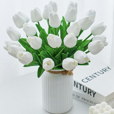 Tulip Artificial Flower Pu Mini Fake Flower Wedding Home Decoration Flower Arrangement For