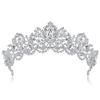 Sparkling Shiny Baroque Crown Dazzling Rhinestone Crown  Coming-of-age Ceremony