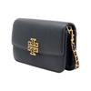 Tory Burch Britten Hollow Logo Chain Leather Shoulder Crossbody Bag Women Bags Black Black-Gold 141012-001