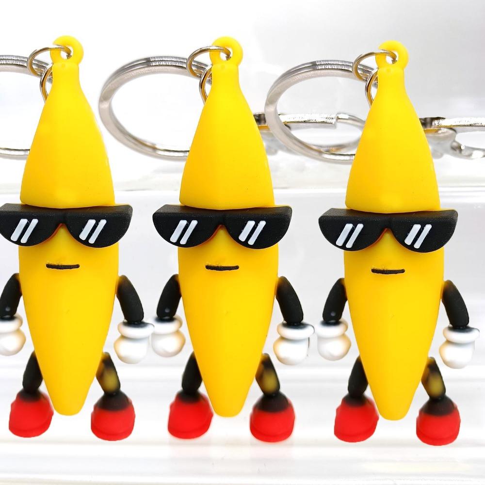 

PVC Cartoon Key Chai Action Figure Car Accessories New Banana Key Chain