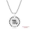 Engraved Twelve Constellations Stainless Steel Pendant Necklace - Christmas Gift