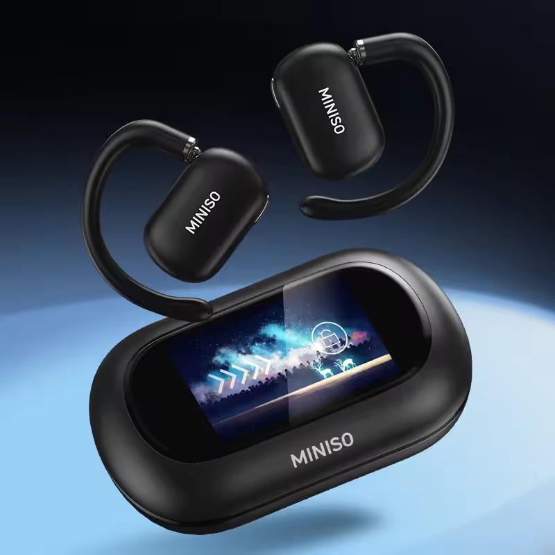 

Бездротові спортивні навушники MINISO MS159 Bluetooth з оголов ям та тривалим терміном служби батареї - Модель 2025 року чорний