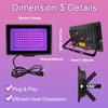 60W LED Black Lights, Waterproof Blacklight Flood Light with Plug for Glow Party Large Space, Outdoor, Halloween, Bedroom, Stage Lighting, 2 Pack