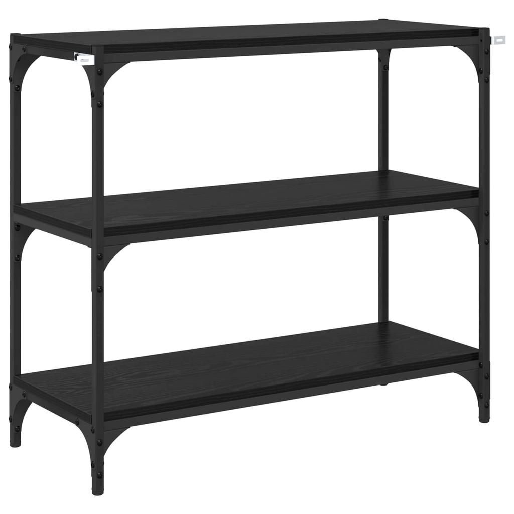 Bookshelf Black Oak Effect 80 X 33 X 70.5 Cm