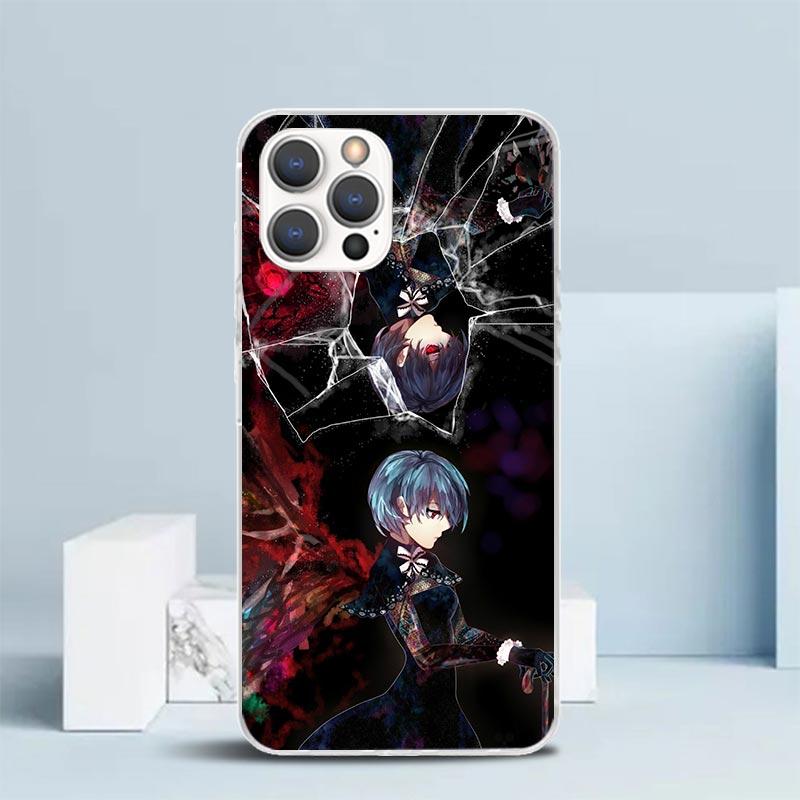 G-Ghoul Tokyo Touka Kirishima Soft Cover for iPhone 16 17 Air 15 14 Pro Max 16E Phone Case 13 Mini 12 11 7 SE 8 Print Pattern Fi