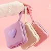 Fashion 3D Love Heart Storage Bags Portable Multifunctional Zipper Bag Convenient Pocket Pouch Headphone Data Cable