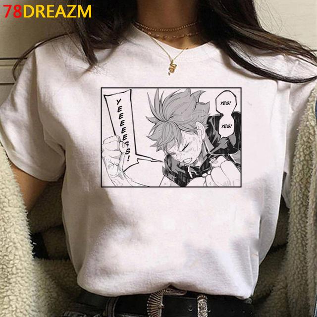 Oya Oya Haikyuu camiseta para hombre Kawaii japonés voleibol Anime Camisetas gráficas Kawaii Karasuno dibujos animados Unisex Harajuku camisa masculina