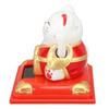 Plastic Mini Desktop Fortune Cat 3.19x3.86in Light Driven Cat Figurine  Home Corner Ornament
