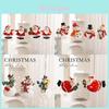 Holiday Resin Christmas Decor Figurines With Santa And Snowman For Seasonal Home Decoration
