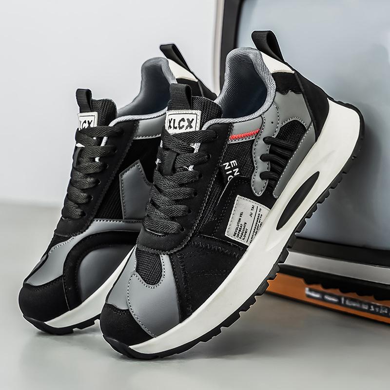 Forrest Gump Men'S Shoes Spring Heightened Platform Waffle Dad Casual Running Travel Youth Comfortable Sports Shoes