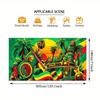 Flat printed garage banner 1 piece garage door banner with reggae music culture pattern