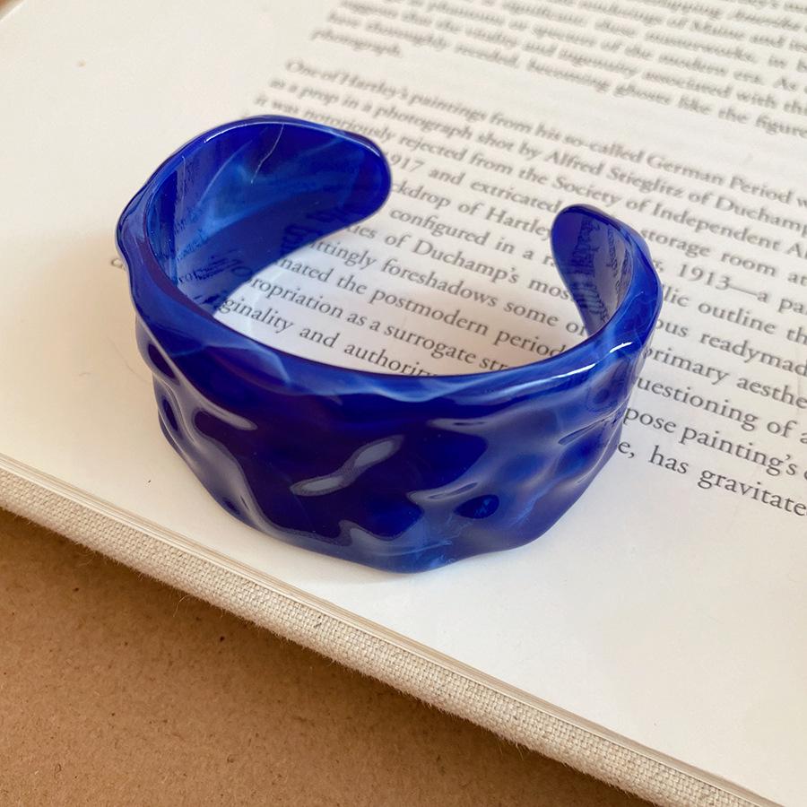 Europejski i Amerykański Akrylowy Geometryczny Okrągły Bransoletka - Luksusowa Wysokiej Klasy Przesadzona Biżuteria Ręczna