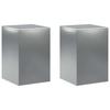 Plant Stand 2 Pieces Silver 40 X 40 X 60 Cm Stainless Steel