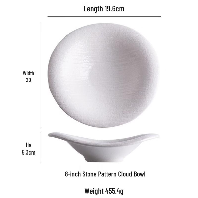 ZISIZ Cloud Ceramic Multipurpose Plate & Bowl Set