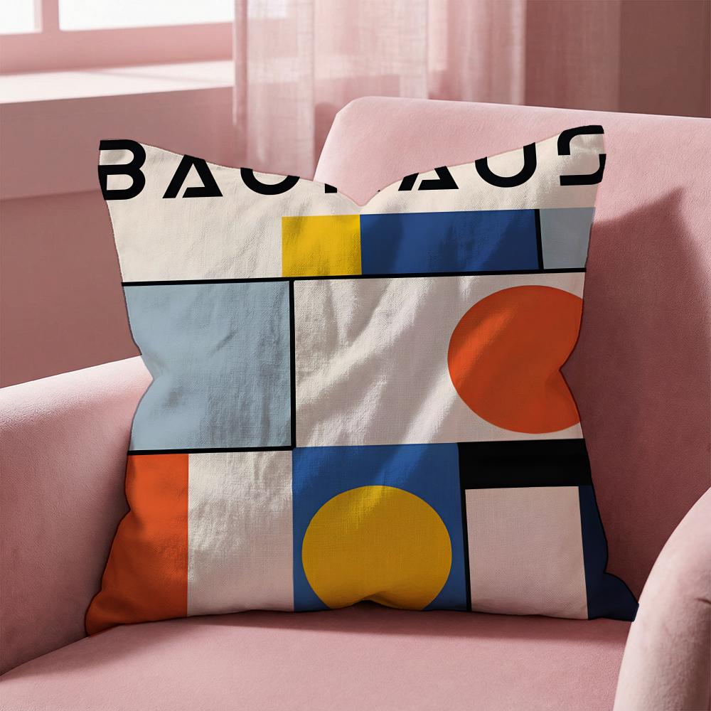 Famous B-Bauhaus Designs Cushion Cover Multi-Scene Pillow Cover for Home & Car - Reversible, Soft & Durable for Daily Use