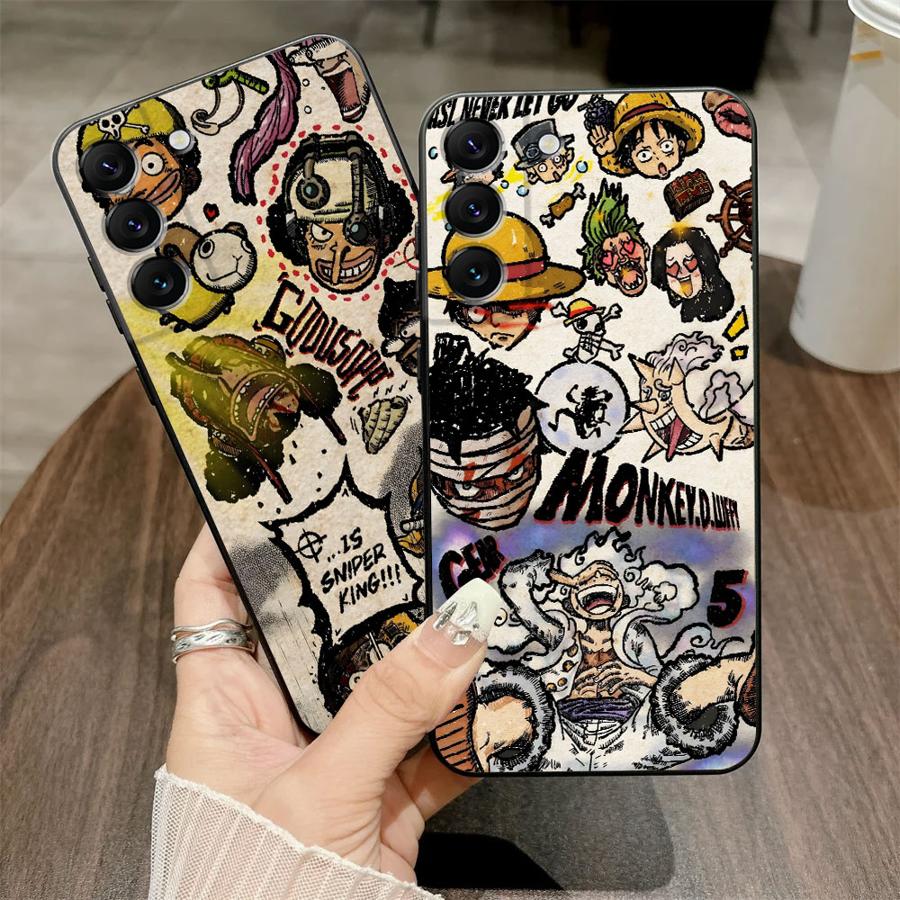 Case for Samsung Galaxy A36 A32 A24 A55 A41 A22 A52 A26 A72 A25 A71 A23 A53 A35 A51 A73 Black Soft Phone Cover Art One Piece